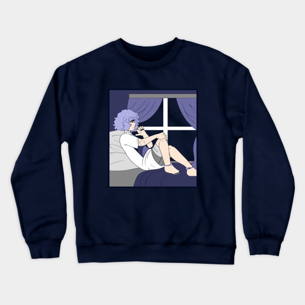 sitting by the window Crewneck Sweatshirt by Ashe Cloud